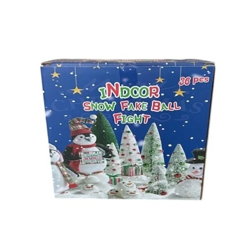 36 Pcs Indoor Snow Fake Ball Fight Snowballs Elf Pets Christmas Holiday Toy‎